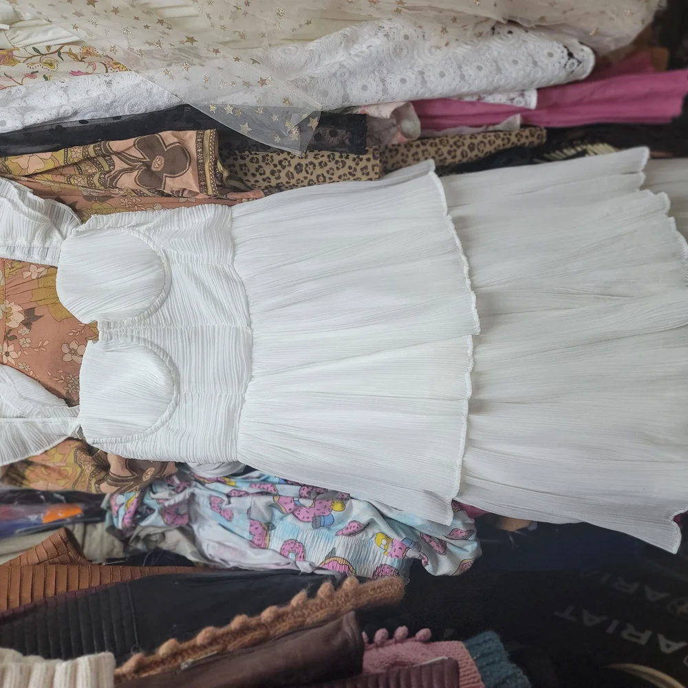 Rachel Parcell White Pleated Halter Sundress - Picture 3 of 5